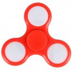 Wholesale LED Light Up Push Button Switch Fidget Spinner Stress Reducer Toy (Red)